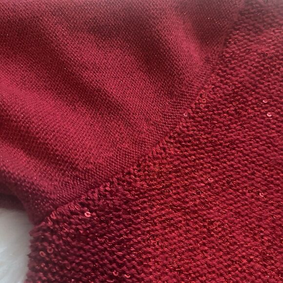 Holiday Sweater Charter Club Size XL Red Sequins Sparkles Christmas New Year's - Picture 13 of 13